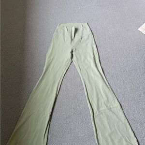 Aritzia Light Sage Green Flared Leggings